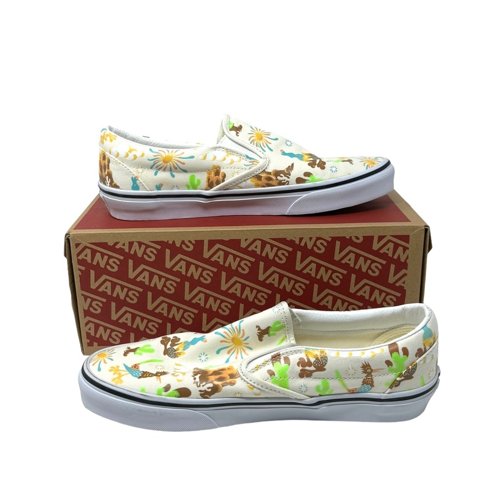 VANS Classic Slip On Shoe Men's Size Sneakers Skate Low Canvas White VN000BVZBPH - Picture 4 of 9